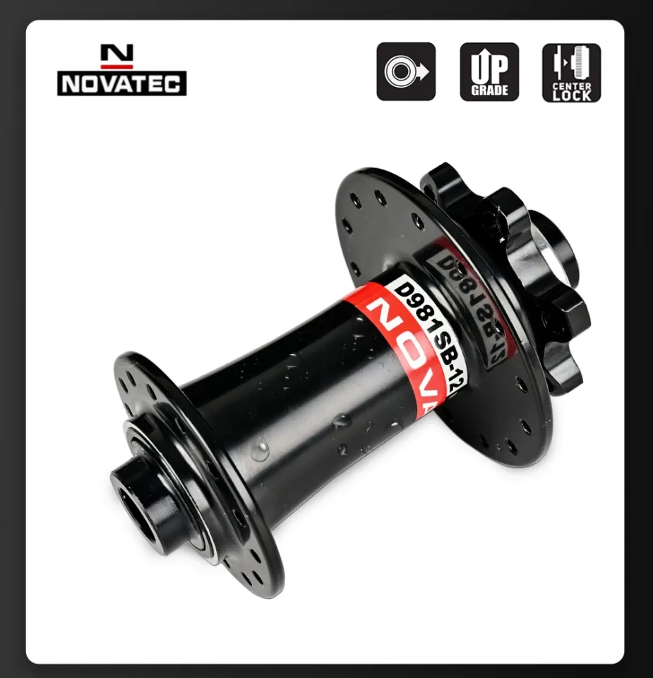 Novatec Front Hub Road Disc Hub 28H/24H D981SB 12*100 Thru Axle 6 Bolt