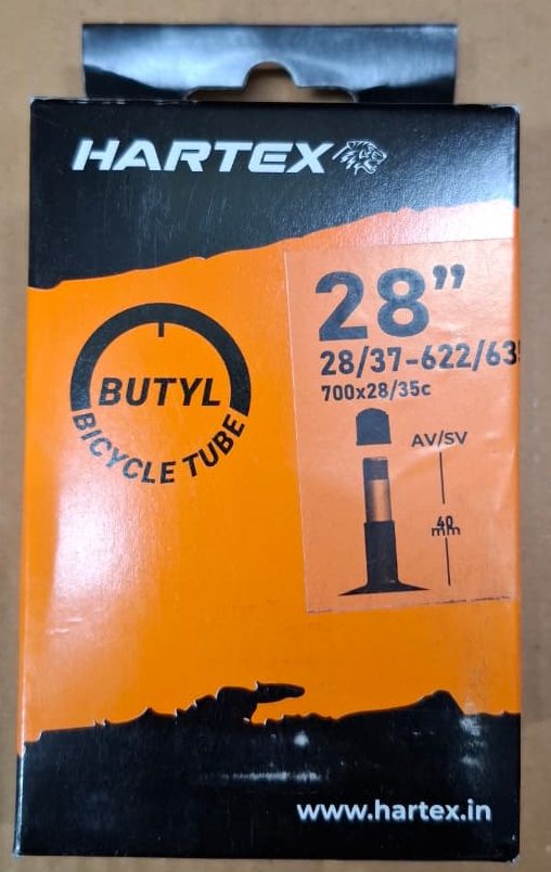 Hartex Tour 28'' Slim 48mm Schrader Valve Tube 700x28/37 Inner Tube