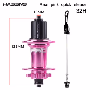 HASSNS PRO7 MTB Hub 6 Pawls 4 Bearing Rear Hub HG 32 Holes Pink
